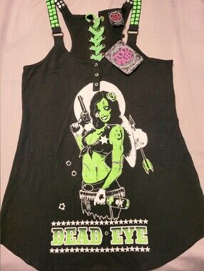 Too Fast Rockabilly Tank Top ❤️ Retro & Gorgeous! NWT Size L RARE!!